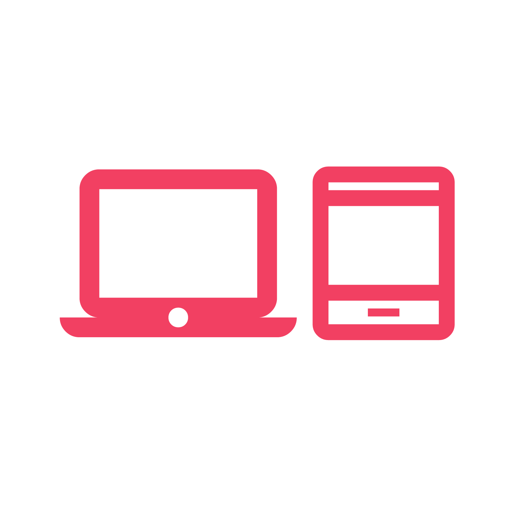 An icon of a laptop and a smart tablet